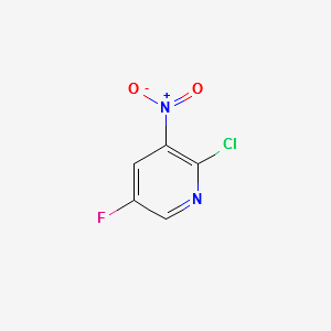 2-Chloro-5-fluoro-3-nitropyridine structure, CAS 136888-21-6