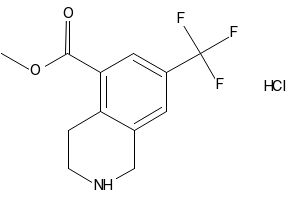 methyl7-(trifluoromethyl)-1,2,3,4-tetrahydroisoquinoline-5-carboxylatehydrochloride structure, CAS 1187830-67-6