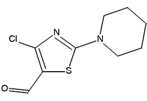 4-Chloro-2-(1-Piperidino)-5-Thiazolecarboxaldehyde structure, CAS 139670-00-1