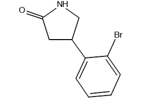 4-(3-bromophenyl)pyrrolidin-2-one structure, CAS 1105187-44-7