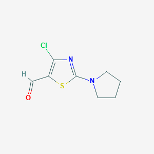 4-Chloro-2-(1-Pyrrolidino)-5-Thiazolecarboxaldehyde structure, CAS 175543-06-3