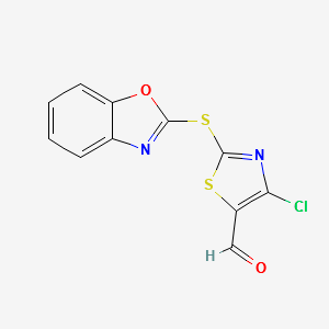 4-Chloro-2-(2-Benzoxazolylthio)-5-Thiazolecarboxaldehyde structure, CAS 914348-74-6