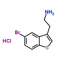 2-(5-bromobenzo[b]thiophen-3-yl)ethanaminehydrochloride structure, CAS 22964-00-7