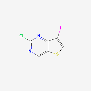 2-Chloro-7-iodothieno[3,2-d]pyrimidine structure, CAS 1152475-40-5