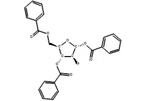 2-Deoxy-2-Fluoro-1,3,5-Tri-O-Benzoyl-Alpha-D-Arabinofuranose structure, CAS 97614-43-2