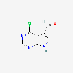 4-Chloro-7H-Pyrrolo[2,3-D]Pyrimidine-5-Carbaldehyde structure, CAS 908287-21-8