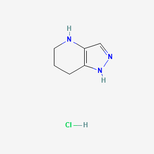 4,5,6,7-tetrahydro-2H-pyrazolo[4,3-b]pyridinehydrochloride structure, CAS 1187830-47-2