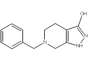 6-benzyl-1,2,4,5,6,7-hexahydropyrazolo[3,4-c]pyridin-3-one structure, CAS 909187-64-0
