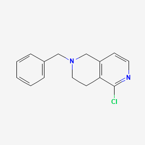 2-benzyl-5-chloro-1,2,3,4-tetrahydro-2,6-naphthyridine structure, CAS 1104027-46-4