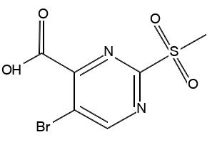 2-Methylsulfonyl-5-bromopyrimidine-4-carboxylicacid structure, CAS 30321-94-9