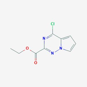 ethyl4-chloropyrrolo[1,2-f][1,2,4]triazine-2-carboxylate structure, CAS 1120214-92-7