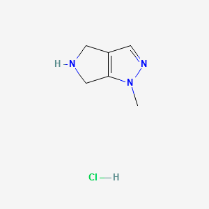 1,4,5,6-tetrahydro-1-methylpyrrolo[3,4-c]pyrazolehydrochloride structure, CAS 1187830-68-7