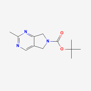 tert-butyl2-methyl-5H-pyrrolo[3,4-d]pyrimidine-6(7H)-carboxylate structure, CAS 1160995-19-6