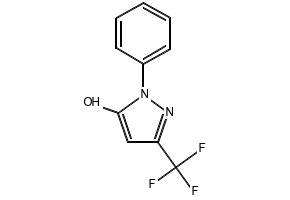 2-Phenyl-5-trifluoromethyl-2H-pyrazol-3-ol structure, CAS 96145-98-1
