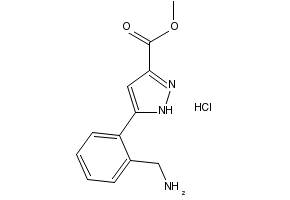 methyl5-(2-(aminomethyl)phenyl)-1H-pyrazole-3-carboxylatehydrochloride structure, CAS 1204580-90-4