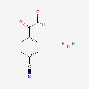 4-Cyanophenylglyoxalhydrate structure, CAS 19010-28-7