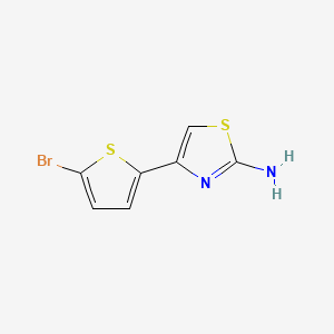 4-(5-bromothiophen-2-yl)thiazol-2-amine structure, CAS 34801-14-4