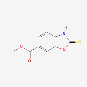 2-Mercaptobenzooxazole-6-Carboxylicacidmethylester structure, CAS 72752-81-9