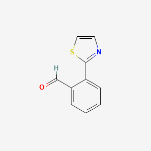 2-Thiazol-2-yl-benzaldehyde structure, CAS 223575-69-7