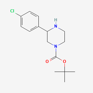 3-(4-Chlorophenyl)piperazine-1-carboxylicacidtert-butylester structure, CAS 886767-49-3