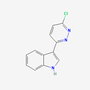3-(6-Chloropyridazin-3-yl)-1H-indole structure, CAS 129287-26-9
