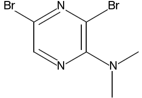 3,5-Dibromo-N,N-dimethylpyrazinamine structure, CAS 84539-07-1