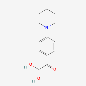 4-Piperidinylphenylglyoxalhydrate structure, CAS 93290-93-8