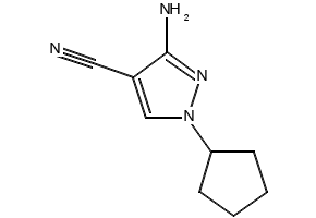 3-Amino-1-cyclopentyl-1H-pyrazole-4-carbonitrile structure, CAS 122799-98-8