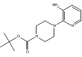 3-Amino-2-[4-butoxycarbonyl(piperazino)]pyridine structure, CAS 111669-25-1