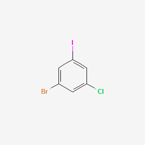 1-Bromo-3-chloro-5-iodobenzene structure, CAS 13101-40-1