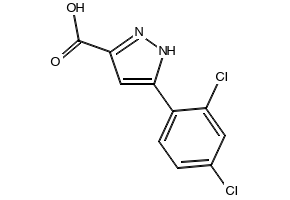 5-(2,4-Dichlorophenyl)-1H-Pyrazole-3-Carboxylicacid structure, CAS 78874-27-8