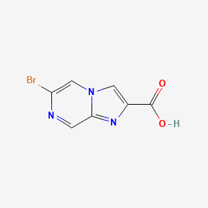 6-Bromoimidazo[1,2-a]pyrazine-2-carboxylicacid structure, CAS 1000018-56-3
