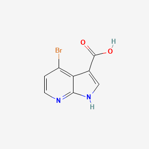 4-Bromo-1H-pyrrolo[2,3-b]pyridine-4-carboxylicacid structure, CAS 1000340-36-2