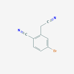 5-Bromo-2-Cyanobenzeneacetonitrile structure, CAS 925672-88-4