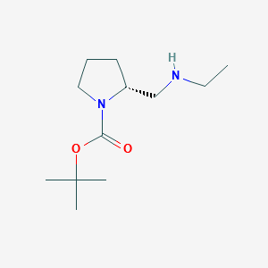 (2R)-2-[(Ethylamino)methyl]-1-pyrrolidinecarboxylicacid,1,1-dimethylethylester structure, CAS 1009075-40-4