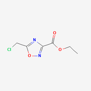 Ethyl5-(chloromethyl)-1,2,4-oxadiazole-3-carboxylate structure, CAS 1009620-97-6