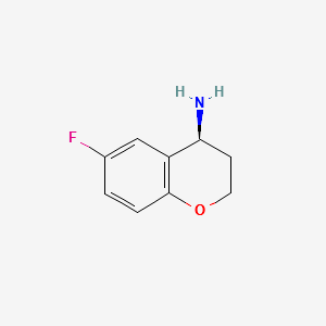 (S)-6-Fluorochroman-4-amine structure, CAS 1018978-85-2