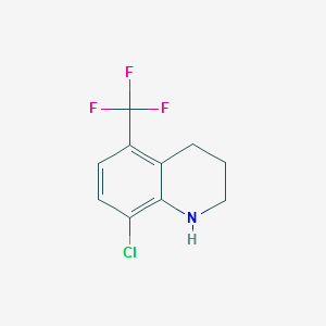 8-Chloro-5-(trifluoromethyl)-1,2,3,4-tetrahydroqui structure, CAS 1019356-62-7