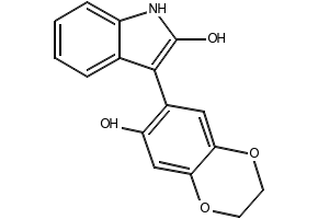 3-(7-Hydroxy-2,3-dihydrobenzo[b][1,4]dioxin-6-yl)indolin-2-one structure, CAS 1019771-90-4