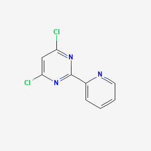 4,6-Dichloro-2-(2-pyridinyl)pyrimidine structure, CAS 10235-65-1