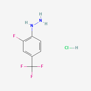 2-Fluoro-4-(trifluoromethyl)phenylhydrazinehydrochloride structure, CAS 1030313-53-1