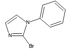 2-Bromo-1-phenyl-1H-imidazole structure, CAS 1034566-05-6