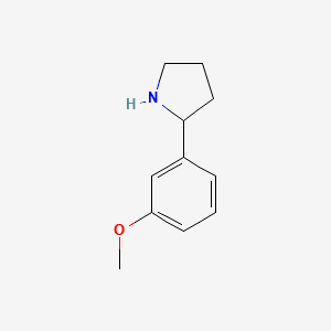 2-(3-Methoxyphenyl)pyrrolidine structure, CAS 103861-77-4