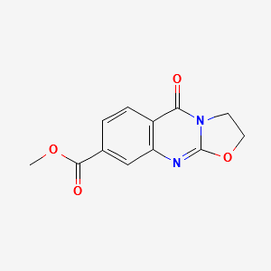 Methyl5-oxo-3,5-dihydro-2H-oxazolo[2,3-b]quinazoline-8-carboxylate structure, CAS 1039454-98-2