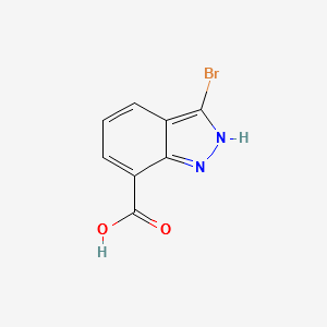 3-Bromo-1H-indazole-7-carboxylicacid structure, CAS 1040101-01-6