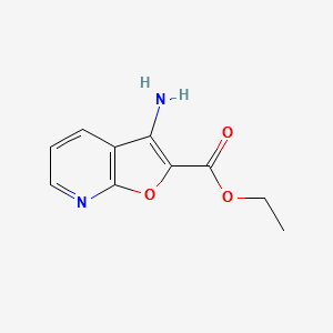 3-Amino-furo[2,3-b]pyridine-2-carboxylicacidethylester structure, CAS 371945-06-1