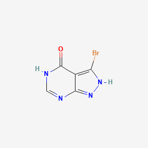 3-Bromo-1,5-dihydro-4H-pyrazolo[3,4-d]pyrimidin-4-one structure, CAS 54738-73-7