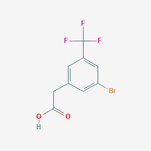 3-Bromo-5-(trifluoromethyl)phenylaceticacid structure, CAS 1161362-01-1