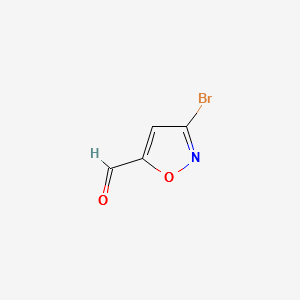 3-Bromo-5-isoxazolecarboxaldehyde structure, CAS 220780-57-4