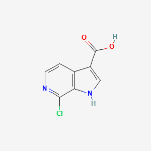 ethyl7-chloro-1H-pyrrolo[2,3-c]pyridine-2-carboxylate structure, CAS 1167055-41-5